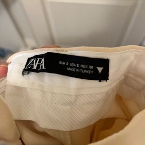 Zara Cream High Waisted Trousers